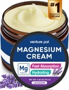 Venture Pal Magnesium Lotion, Topisk Magnesium Krem for søvn, Legekramper og smerte, Muskelavslapning, Rolig, Moisturizing Supplement med kokosolje, Shea Smør & Hyaluronsyre, trygt for barn