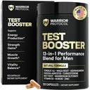 WARRIOR PROTOCOL Testosteron Booster for menn -Testosteron Supplement for menn med Ashwagandha & Tongkat Ali | Muskelvekst, Libido, Stamina og styrke støtte
