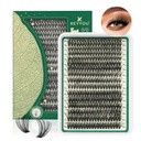 Lash Clusters 280Pcs Eyelash Clusters KEYOU 60D D Curl 9-18MIX Clusters Lashes Tykke Super Mykt Wispy DIY Eyelash utvidelse hjemme(60D-D,9-18MIX)