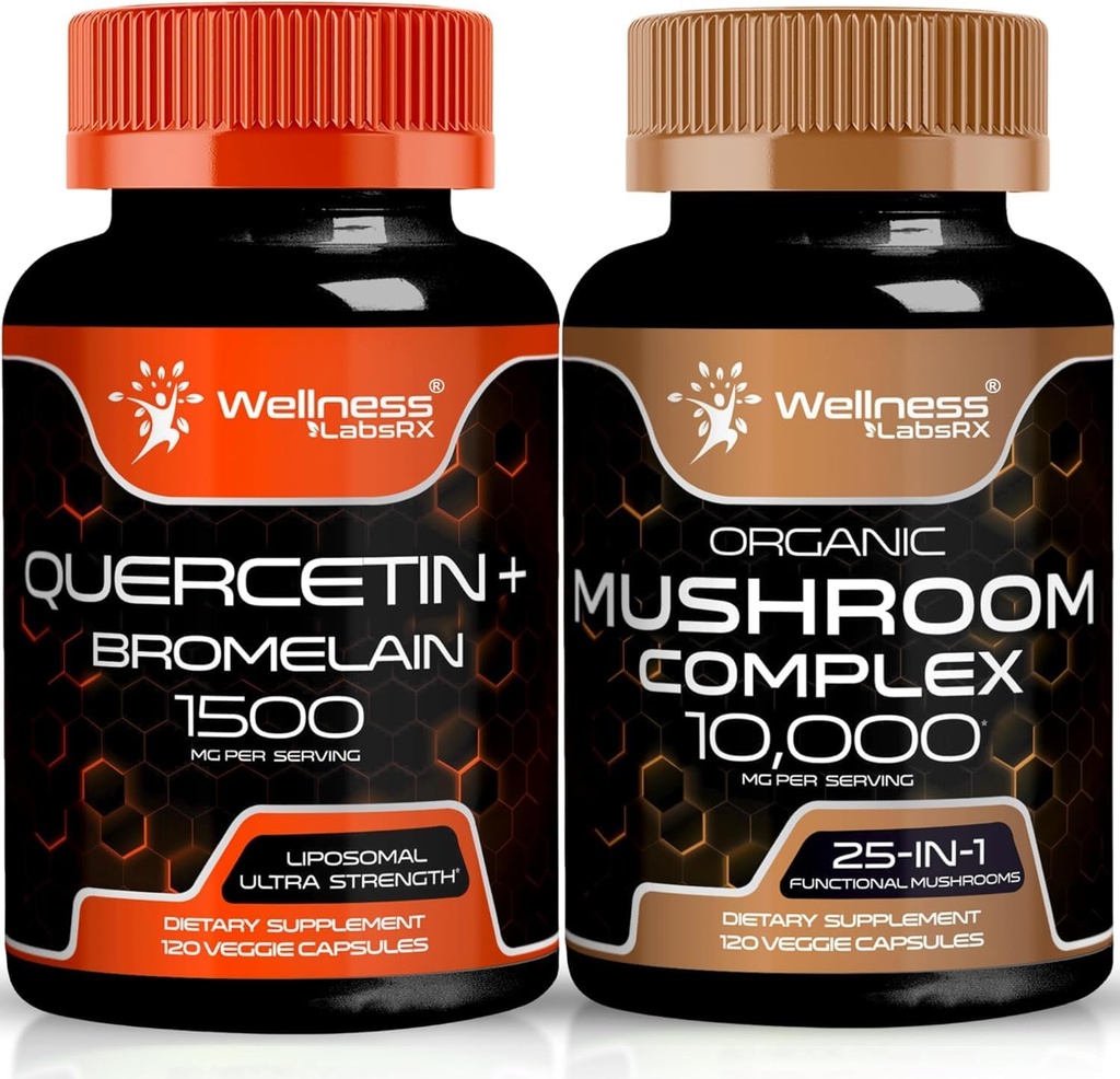 WELLNESS LABSRX Quercetin med Bromelain ® Mushroom Kapsler