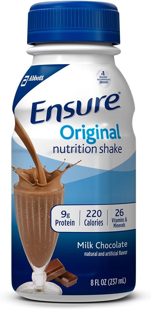 Sikre originale ernæringshake med 9 gram protein, måltid erstatning rister, melk sjokolade, 8 floz (pakke av 16)