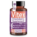 Intim Rose Vitex Chasteberry Supplement for kvinner, 1000 mg - Chaste Tree Berry for hormonbalanse, fruktbarhet og PMS støtte, regulere sykluser - 60 kapsler