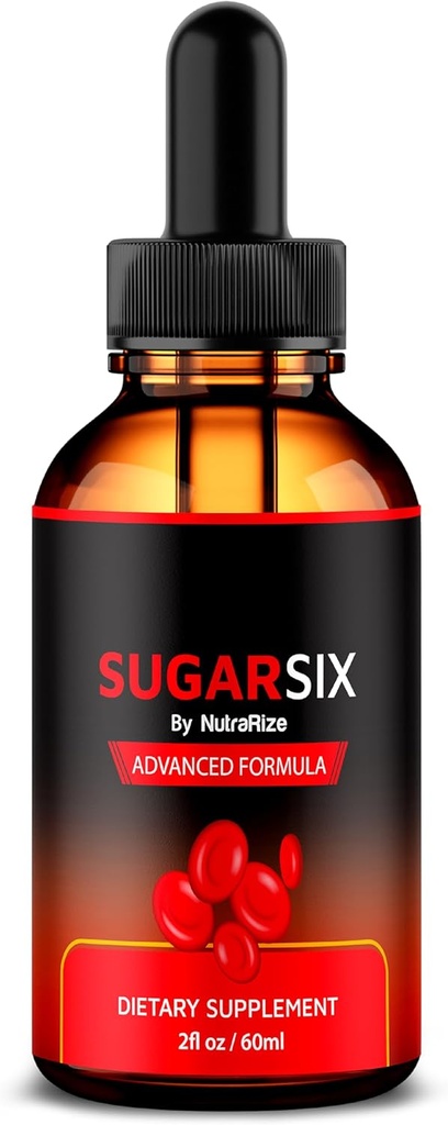 NutraRize SugarSix drops, offisiell sukker seks flytende formel, all naturlig støtte for stabile og sunne nivåer, premium dropper å opprettholde god sirkulasjon, sukker seks vurdering (30 serveringer)