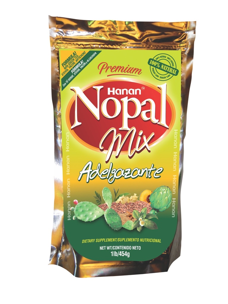 Nopal Mix Linaza Plus Adelgazante® 100% naturlig høy fiber blanding | 1lb / 454g |Weight Control, naturlig hjelpemidler i rensing Colon, forbedret digestion og økt energi