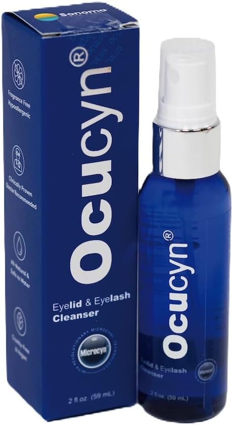Okucyn Daily Eyelid Cleanser, All-Naturlig og ren Hypoklorus Acid Spray Rengjør forsiktig Eyelids, Behandle Blefaritis Symptomer, Tørr Øye, Øye Irritasjon, ideell for daglig bruk.