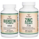 Dobbelt tre kosttilskudd Quercetin og Zinc Bundle - støtte immunsystem helse (120 Count Quercetin og 300 Count Zinc)
