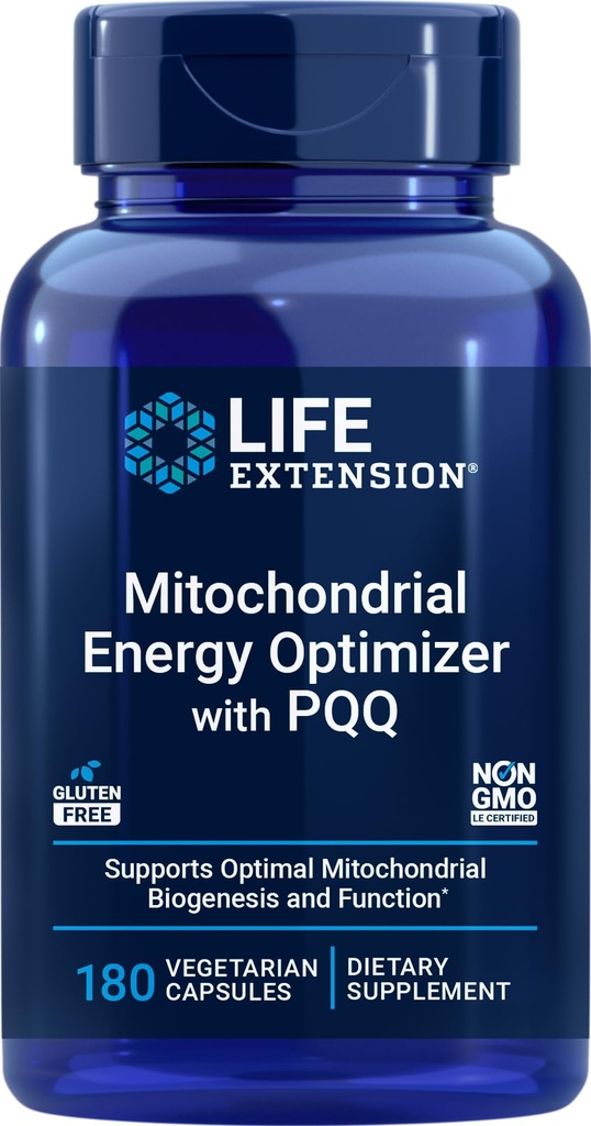 Livsforlengelse Mitochondrial Energy Optimizer med PQQ, 180 vegetariske kapsler