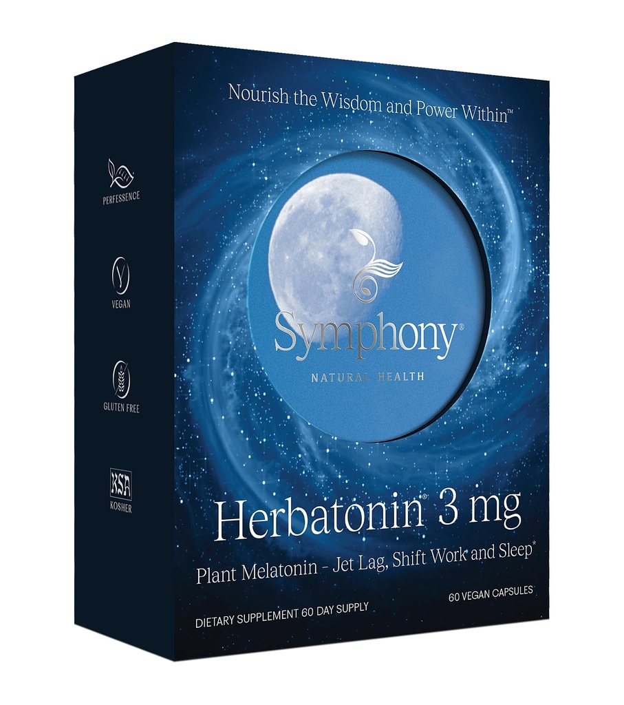 Herbatonin 3mg - Den eneste naturlige planten Melatonin naturlige søvnsyklus, kroppsklokke og sirkadisk rhythm støtte for Jet Lag, 60 vegansk kapsler (60 dagers forsyning)
