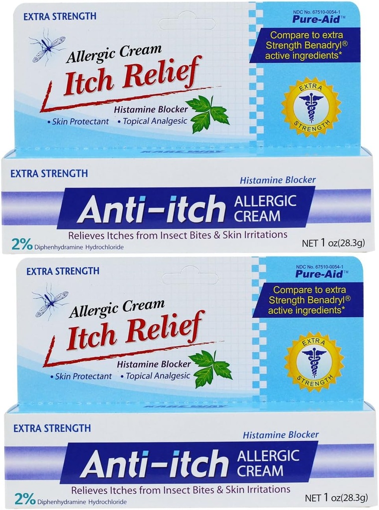 Anti-Itch Allergisk Krem - 1oz (2 Pack)