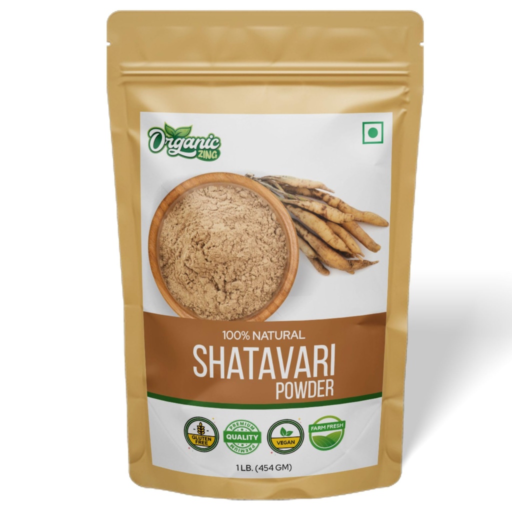 Organisk Shatavari pulver til helse 16 oz (454 gram) Pakke med 1