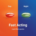 AXIV dag & natt Kald & influensa medisin Combo Pack Softgels, dagtid og nattetid lindring for hodepine, feber, Sore Throat, mindre smerter og smerter, & Cough, 72 Softgels
