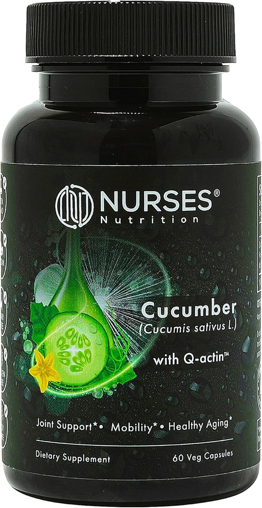 Klinisk studert – Joint Health & Recovery – Premium Cucumber Supplement med Q Actin – 2 måneders forsyning – 60 kapsler – tredjeparts testet – Vegansk Glutenfri