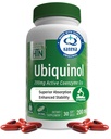 Health Thru Nutrition Ubiquinol 200mg 30 Softgels som Kaneka QH Redusert CoQ-10 | Stabilisert - 3. part testet | Forbedret biotilgjengelighet | Cardiovaskulær og Mitokondrier funksjonsstøtte | Ikke-GMO