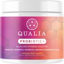 Qualia Probiotic - 28 Science-Backed Spore Probiotika, Prebiotika og Postbiotika. Total Gut-støtte. Sotter Digestive ubehag. Etisk kildet. Fremmer akkermansiavekst. 1 måneds levering