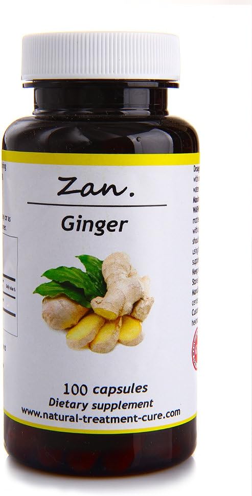 Hekma Center Ren Ginger Root - Zingiber Officinalis - 100 kapsler Reduserer kvalme - Vegan