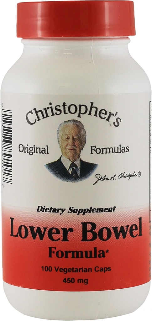 Dr Christopher's Lower Bowel Formula Vegetarian 100 kapsler 450 mg (pakke med 2)