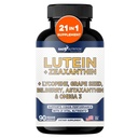 Gade Ernæring Lutein og Zeaxanthin kosttilskudd | Astaxanthin Eye Vitaminer med Omega 3, Resveratrol, Bilbær, Lycopen, Quercetin, Ginkgo Biloba, Vitamin D og mer Eye Care Vitaminer og Mineraler