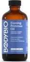 BodyBio Aften Primrose Olje - Naturlig Gamma Linolensyre for sunn hud og hormonbalanse - Ikke-GMO, kaldt presset - 8oz