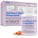 Curist Omeprazol 20mg Tabletter - 42 Tell Forsinket - Acid Reflux Medisin for Heartburn Relief