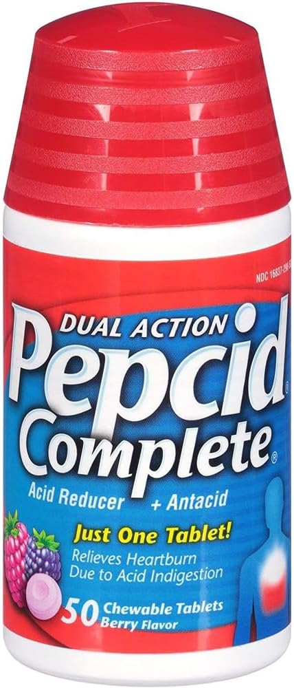 Pepcid Complete Berry Flavor - 100 Chewable tabletter (50ct x2 flasker)