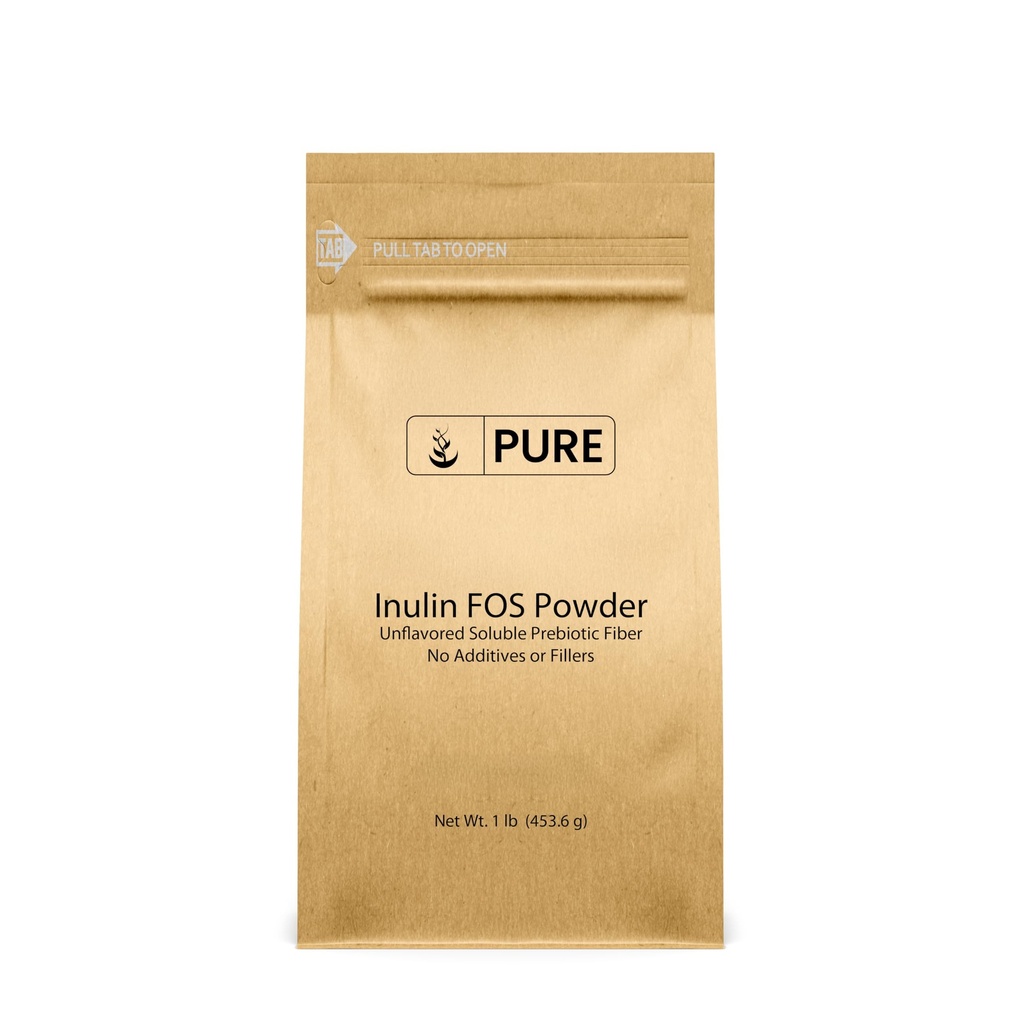 Rene originale ingredienser Inulin FOS pulver (1 lb) alltid ren, ingen fyllstoffer eller tilsetningsmidler, Lab verifisert
