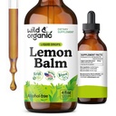 Wild & Organic Lemon Balm Tinktur - Mood Support Supplement - Melissa Lemon Balm Leaf Ekstrakt Dråper - Vegan, Sukker & alkoholfri beroligende Supplement - 4 fl oz