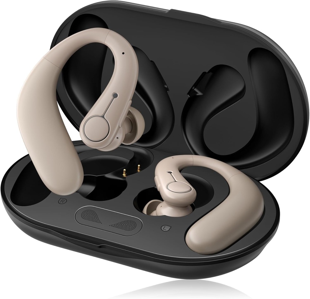 Høreapparater, Høreapparater for eldre med Bluetooth, Oppladbar høreapparat med støyavbestilling, 5-nivå knappvolumkontroll, OTC høreapparat for moderat hørselstap, klar lyd