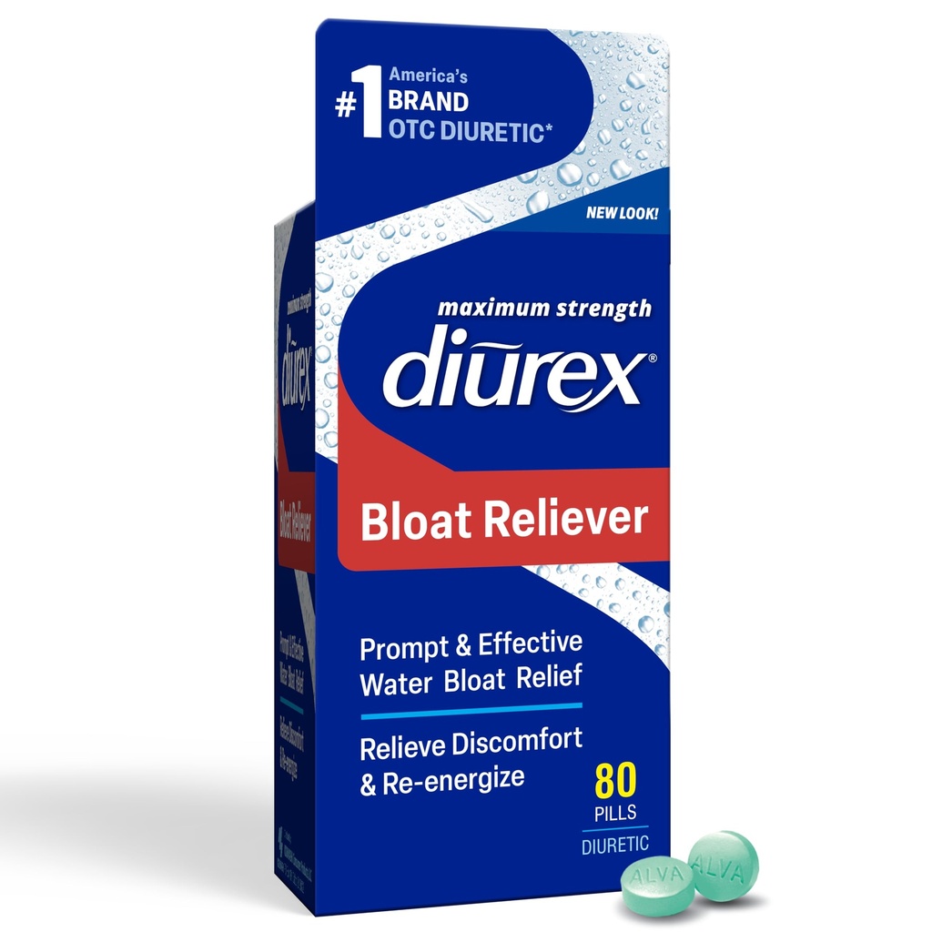 Diurex Ultra re-energiserende vannpiller - Relieve vannbloat - føler seg bedre og mindre tung - 80 greve