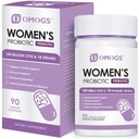 OMOGS kvinners probiotiske 180 milliarder CFUs 18 Strains, med organiske prebiotika, Cranberry Extract, D-Mannose & Digestive Enzymer, for digestive, øke immunforsvar, PH Balance & Uretral Helse, 90 kapsler