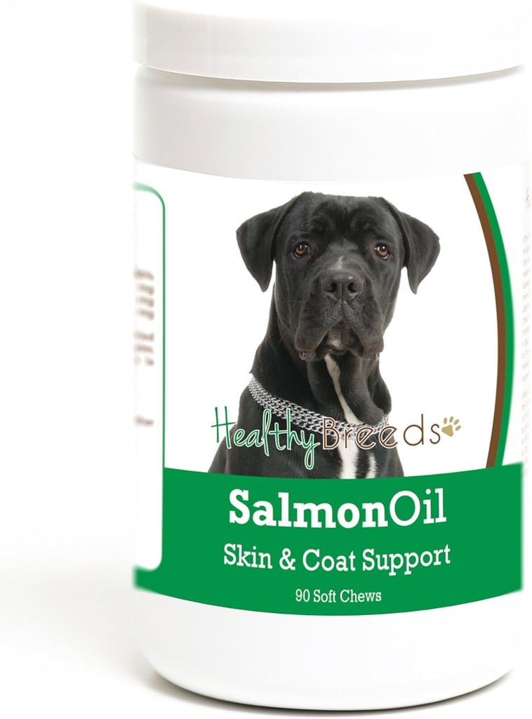 Sunn avler Cane Corso Salmon Olje Myk Chews 90 greve