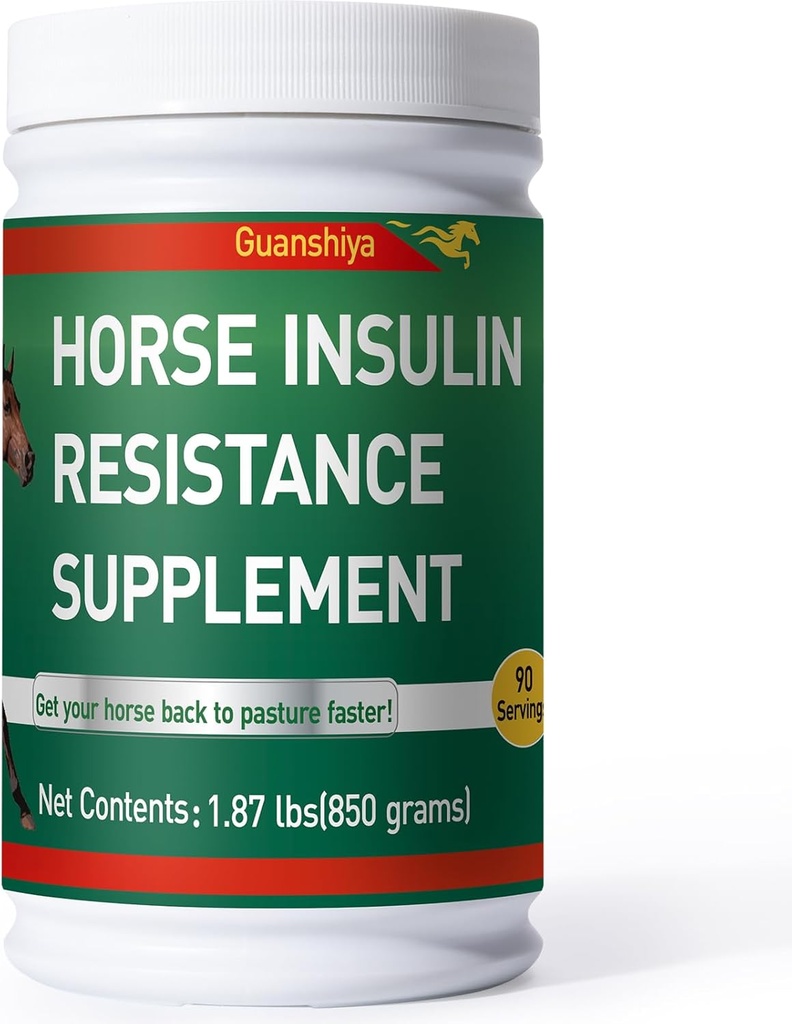 Insulinresistens Supplement for hester - hest laminit behandling-Naturlig laminit herbal pulver for sore føtter og kronisk laminit, 1,87lb (90-dagers forsyning)