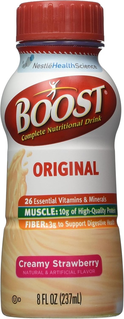 Boost Complete Nutritional Drink, Kremet Jordbær, 8 Ounces Hver (Pack of 6)