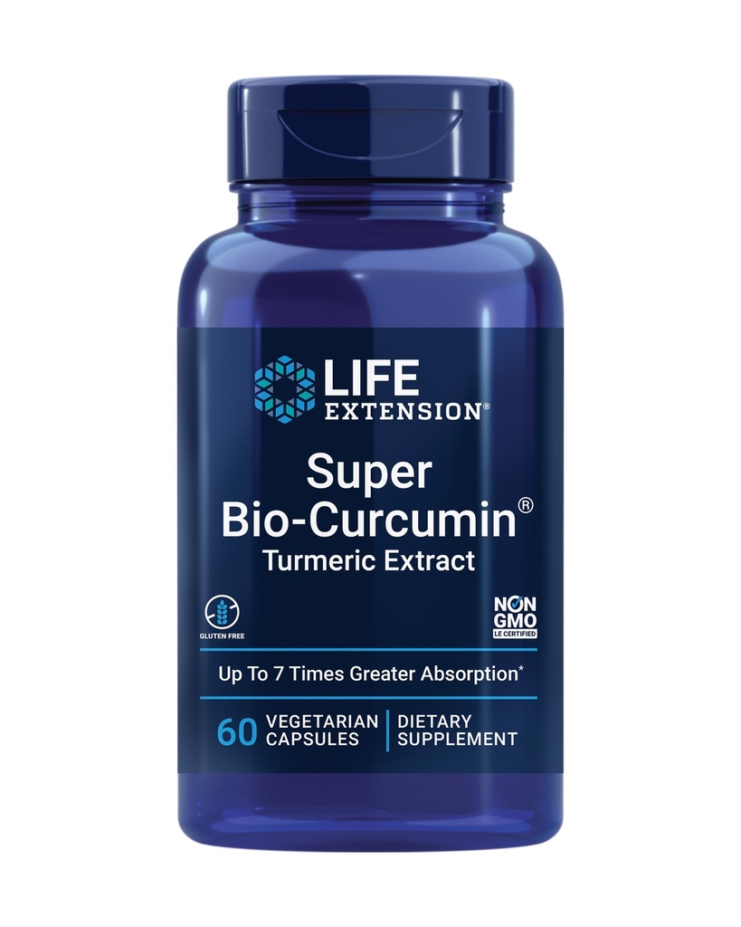 Livsforlengelse Super Bio-Curcumin Turmeric ekstrakt – høy-absorberbar curcumin for hel-Body helsestøtte – Glutenfri, ikke-GMO, vegetarisk – 60 vegetariske kapsler
