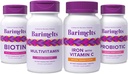 BariMelts Complete post-Bariatrisk kirurgi Bundle - Multivitamin, jern med vitamin C, Biotin og probiotika