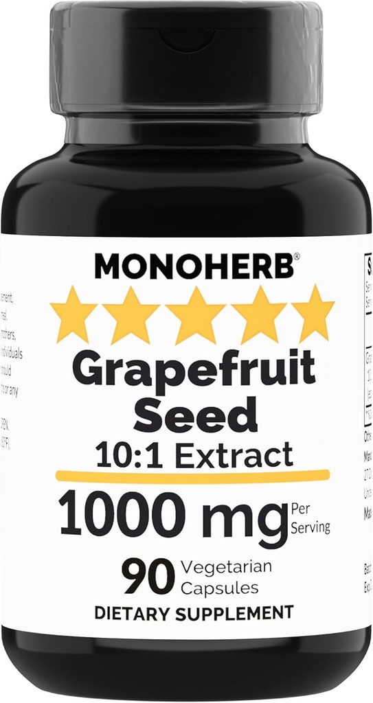 MONOHERB Grapefruktfrøekstrakt 1000 mg - 90 vegetariske kapsler