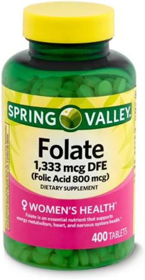 Spring Valley Folate Dietary Supplement, 1,333 mikrog, 400 greve