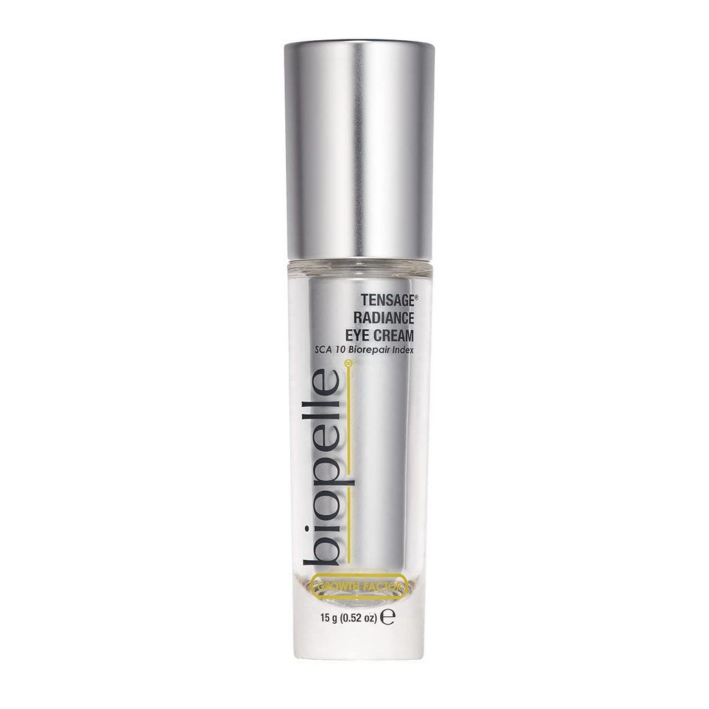 Biopelle Tensage Vekst Factor Radiance Eye Cream med SCA 10 Bioreparasjonsindeks, Illuminating Eye Care, 0,52 Oz