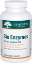 Genestra merker BioEnzymer | Komplett Digestive Enzymer Formula i Chewable Tabletter | 100 Chewable Tabletter | Naturlig Peppermynte Flavor