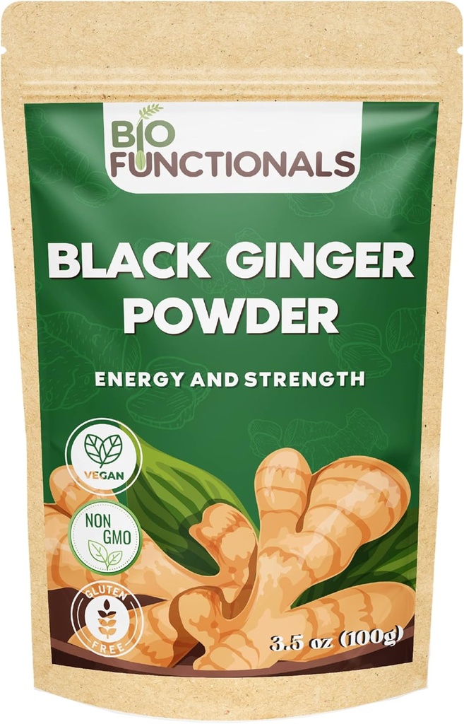 Svart Ginger pulver (3.5 Oz) Thai Black Ginger pulver Kaempferia Parvifora. Fremmer energi og utholdenhet