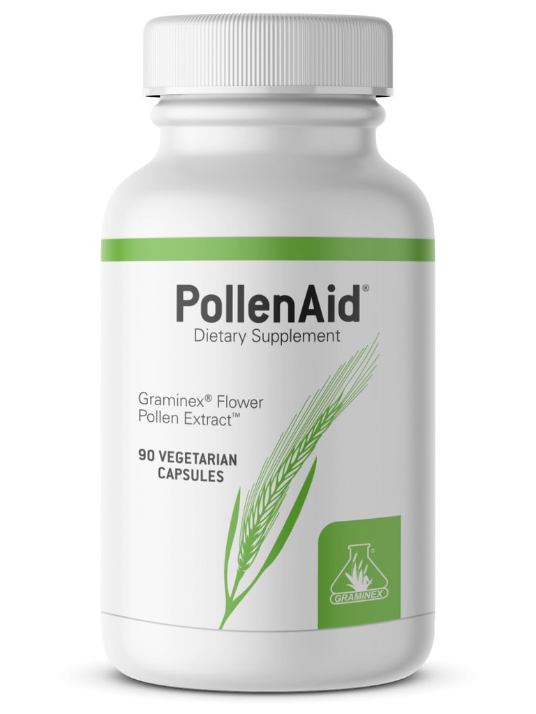 Graminex PollenAid Prostate Supplement: All naturlig prostata støtte for blader kontroll og urinveistraktasje helse, Rye Pollen ekstrakt laget i USA, 90 vegetariske kapsler