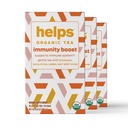 HELPS TEAS | Hjelper immunitet Boost Tea | Økologisk urteblanding av Echinacea, Eucalyptus, Mint, Linden, Thyme og Natural Honning Flavor. Faciliterer pustende helse | 16 teposer - Pakke med 3 |