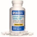Natriumkloridetabletter 1gm  Electro Electrolyte Salt for POTS syndrom og Dysautonomi støtte | Rapid rehydrering | 15,4gr. | 300 greve |