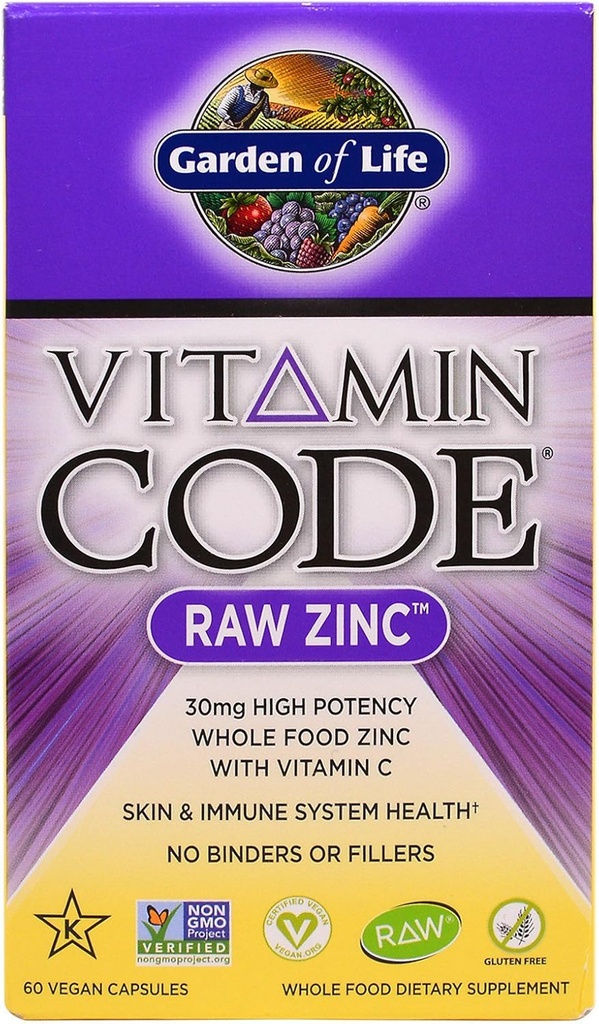Livshage, Vitaminkode, Rå Sink, 60 Veggie Caps
