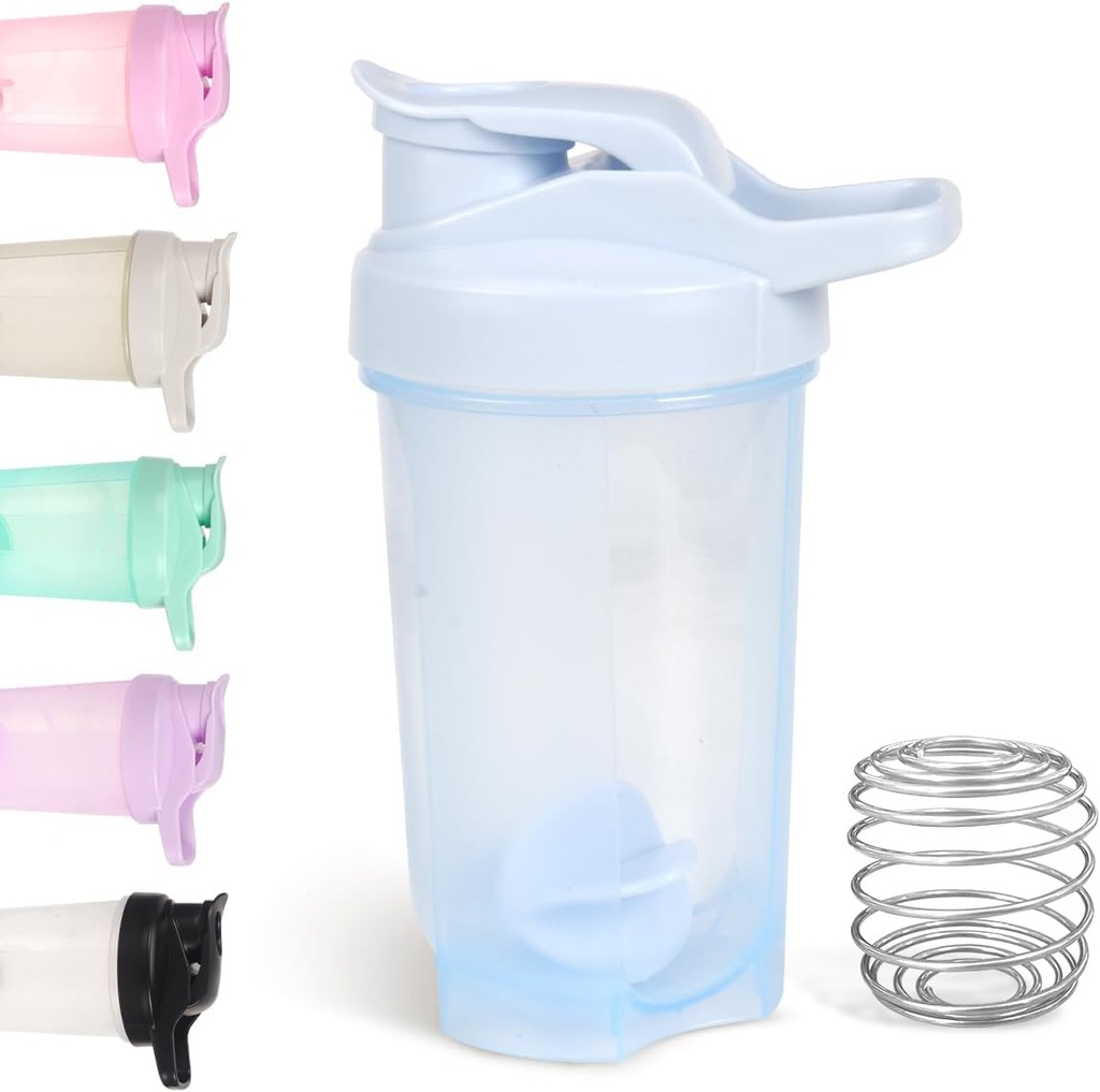 D.Y.A 16oz Shaker Flaske,Leak Proof Sports Shaker Cups for Protein Shakers,Shaker Flaske for pre trening og reise til å gå,BPA Gratis & Easy Clean Protein Shaker Flaske,Blue