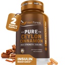 Herbtonics ren ceylon kanelkapsler immunsystem, sunn vektkontroll | Ikke-GMO, Glutenfri | 1500 Mg - 120 Kapsler