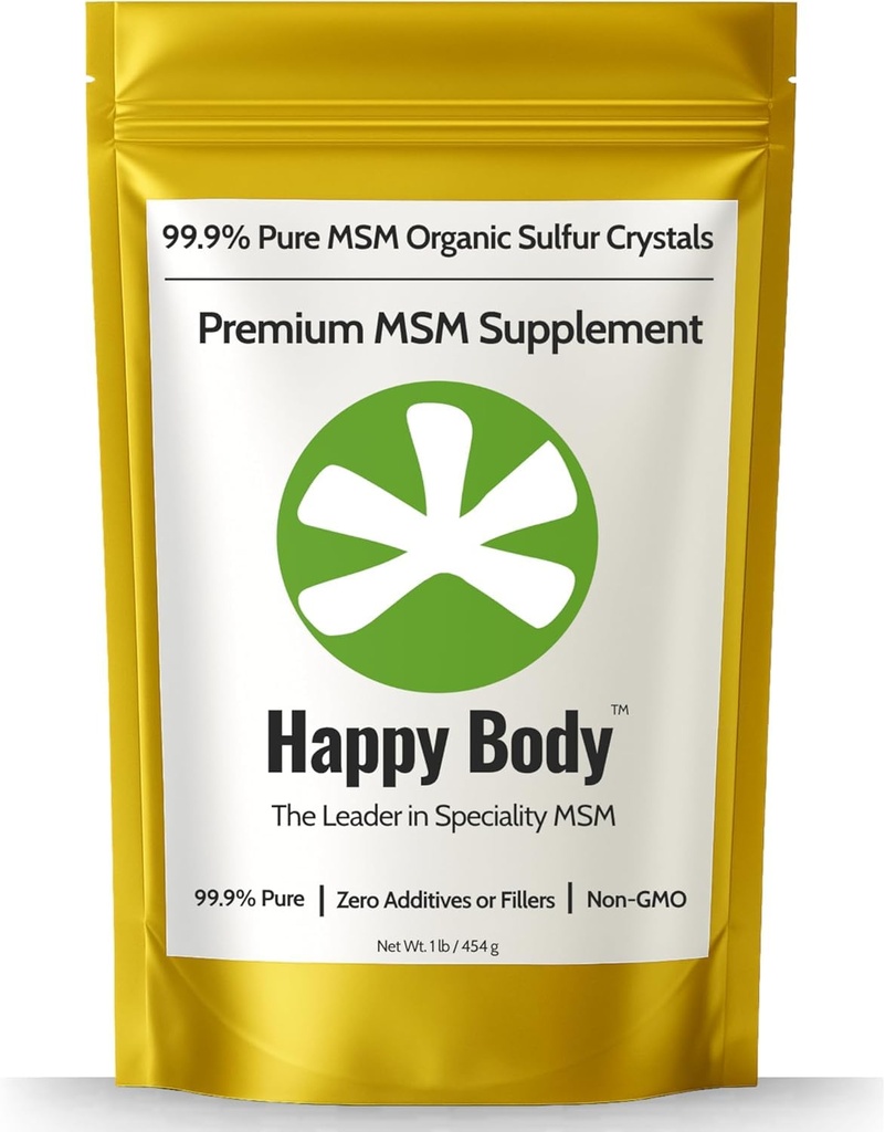 Organic svovelkrystaller - 99% ren MSM Crystals, Premium MSM Supplement - Utmerket kvalitet og absorpsjon. 1 LB-pakke.