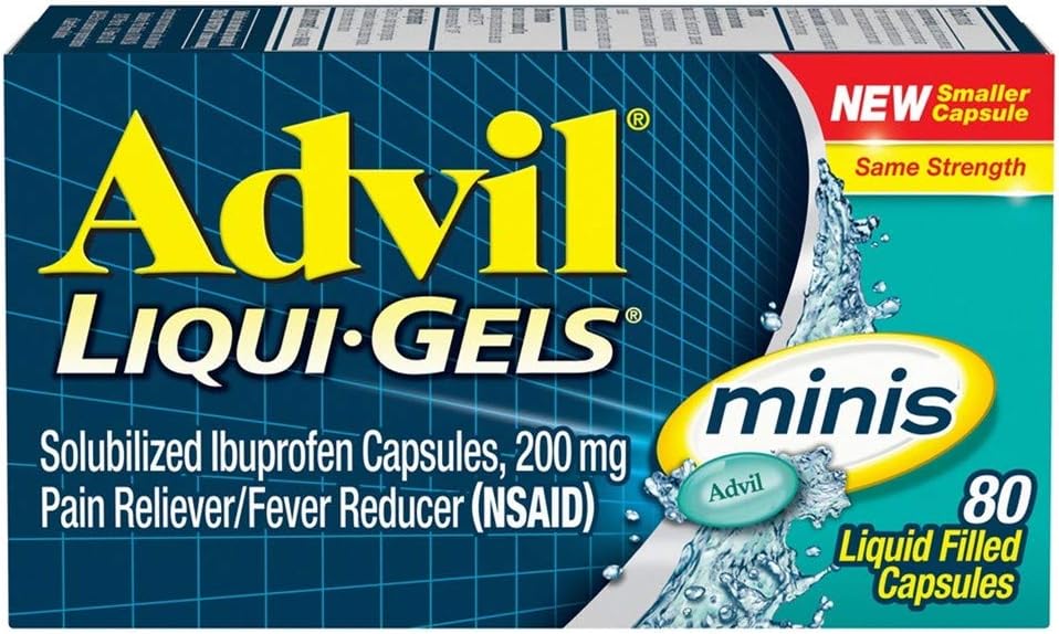 Advil Liqui-Gels Minis, 80 kapsler per flaske (5 flasker)