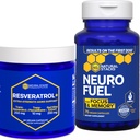 NATURAL STACKS NeuroFuel & Resveratrol+ Supplement Bundle - Støtter fokus, hukommelse og sunn hjerne aldring* - 135 kapsler