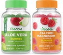 Livbar Aloe Vera + Kalsium Magnesium, Gummies Bundle - Great Tasting, Vitamin Supplement, Glutenfri, GMO Gratis, Chewable