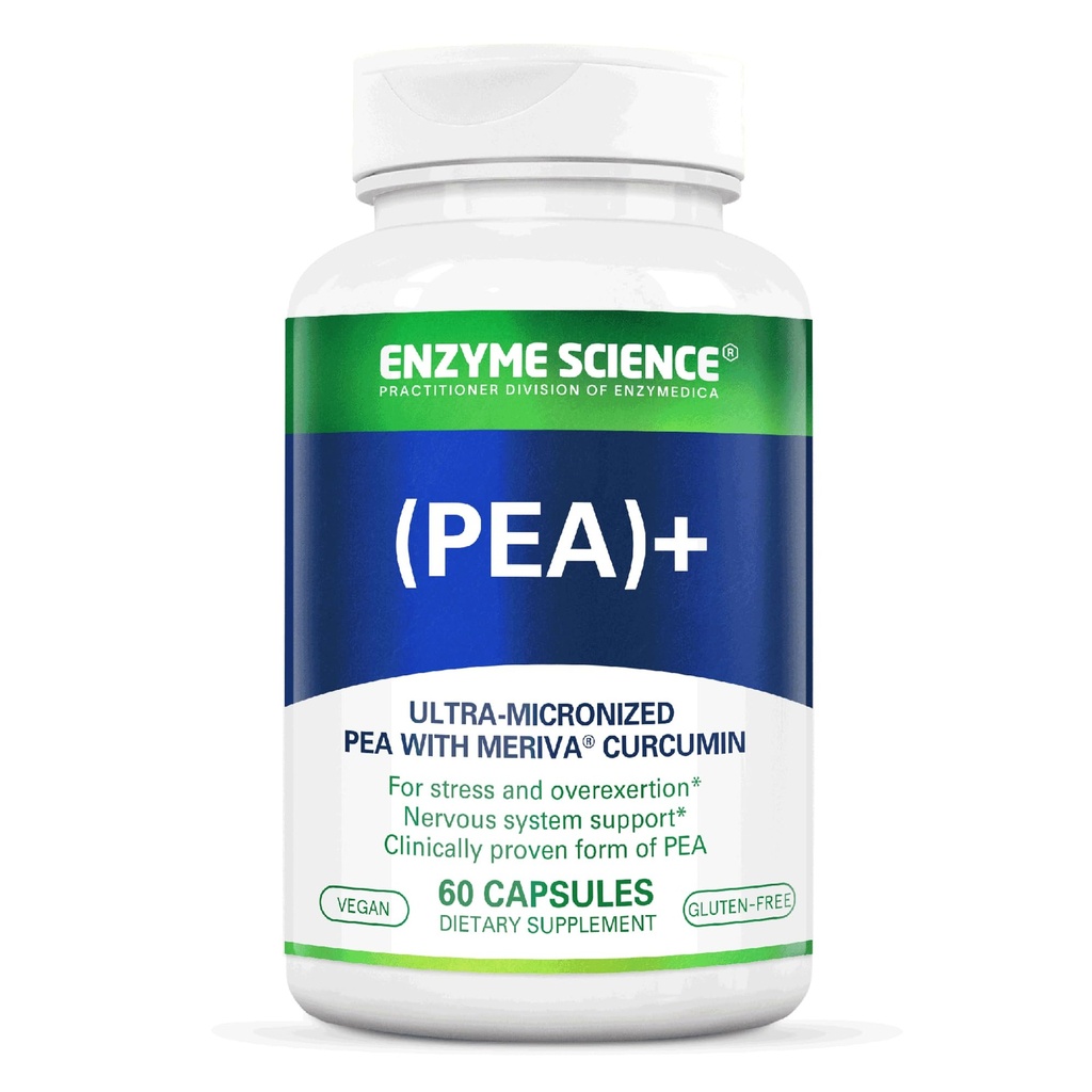 Enzyme Science Pea + Turmeric Curcumin Supplement for fysiologisk støtte bidrar til å støtte nerve-, immun- og muskulære systemer - 60 kapsler